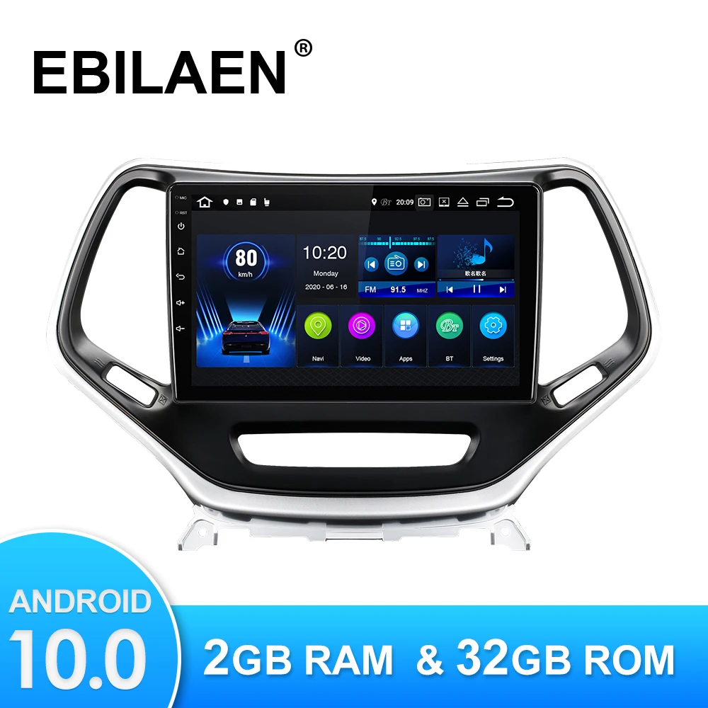 

Android 10.0 Car Multimedia Player For Jeep Cherokee 2014-2018 Autoradio GPS Navigation IPS Screen Stereo RDS Headunit WIFI