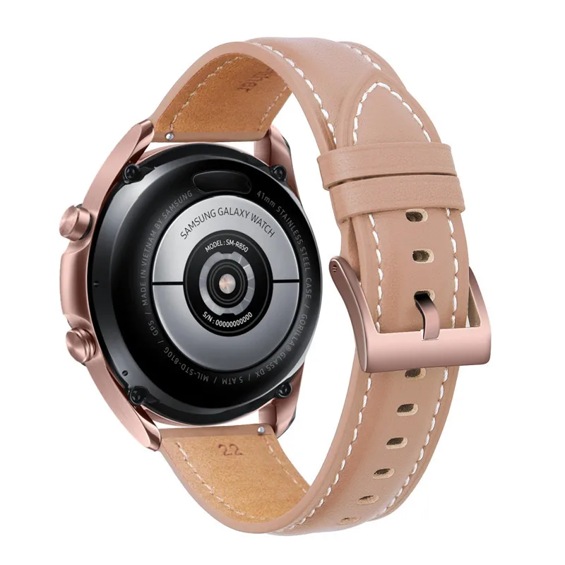 Ремешок из натуральной кожи для Samsung Galaxy Watch 3 45 мм браслет искусственной смарт