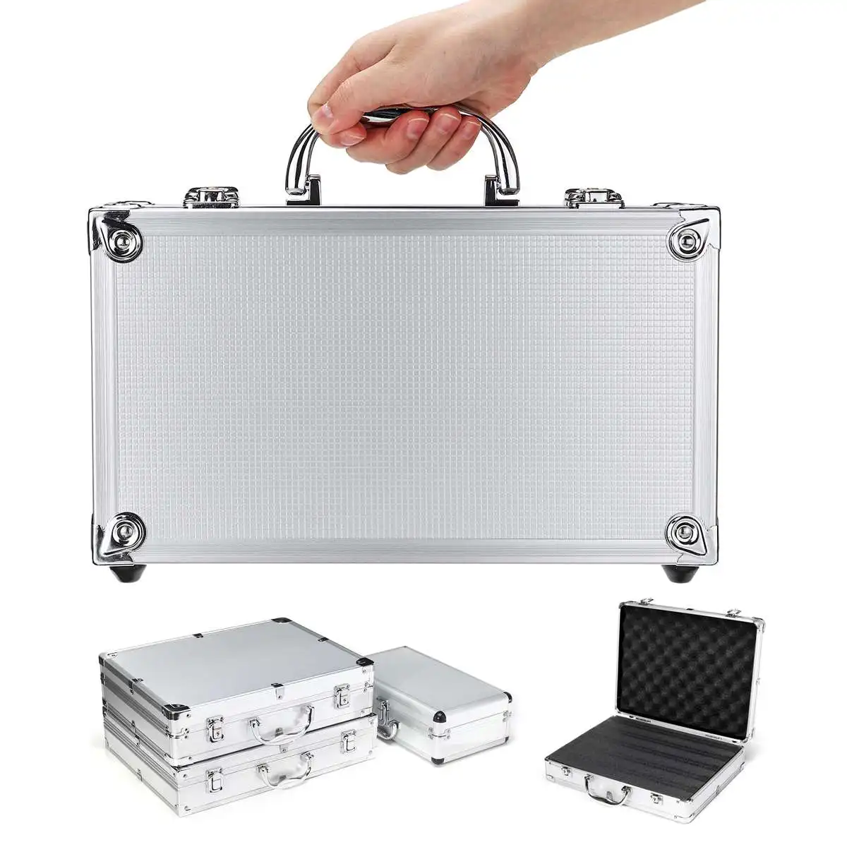 

Aluminum Tool Box Portable Safety Equipment Instrument Case Suitcase Multifunction Profile Toolbox Hardware Container With Foam