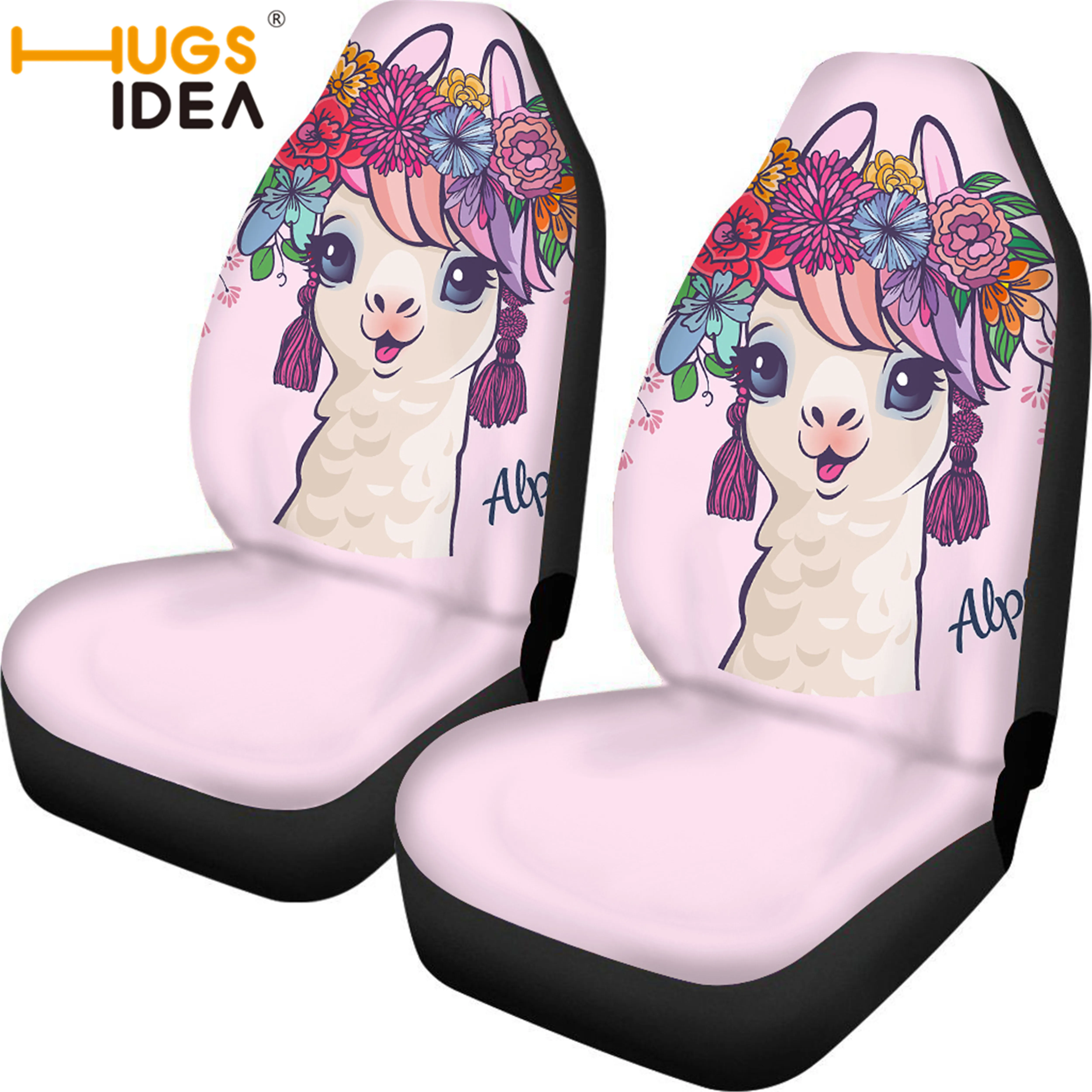 

HUGSIDEA защитный чехол для автомобильного сиденья с милым цветочным принтом Альпака декоративный лист для автомобильного интерьера грязные Ч...