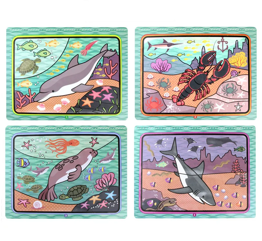 Книга для рисования воды мультфильм раскраска книга каракули с волшебной ручкой живопись доска учебный рисунок игрушки подарки для детей