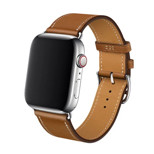 3-Fauve Кожаный ремешок для наручных часов Apple watch, версии 4, 42 мм, 38 мм, версия один тур Браслет, ремешок на запястье для наручных часов Iwatch серии 5/4/3/2/1 44 мм 40mmAccessories - Band Color: 3-Fauve