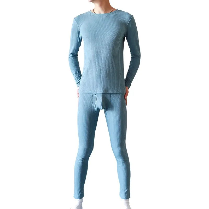 Для мужчин подштанники вельветовый костюм с круглой горловиной тонкий