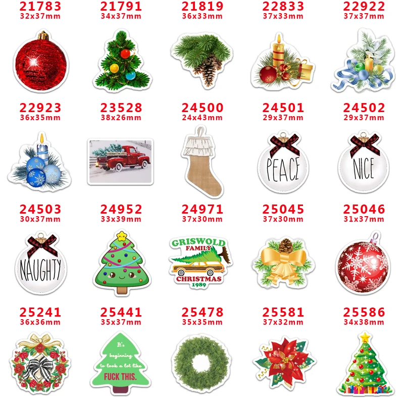 

Принадлежности для рукоделия, Швейные аксессуары, мультяшная Рождественская елка, печатная плоская смола, форма, 10 шт. PR-21783