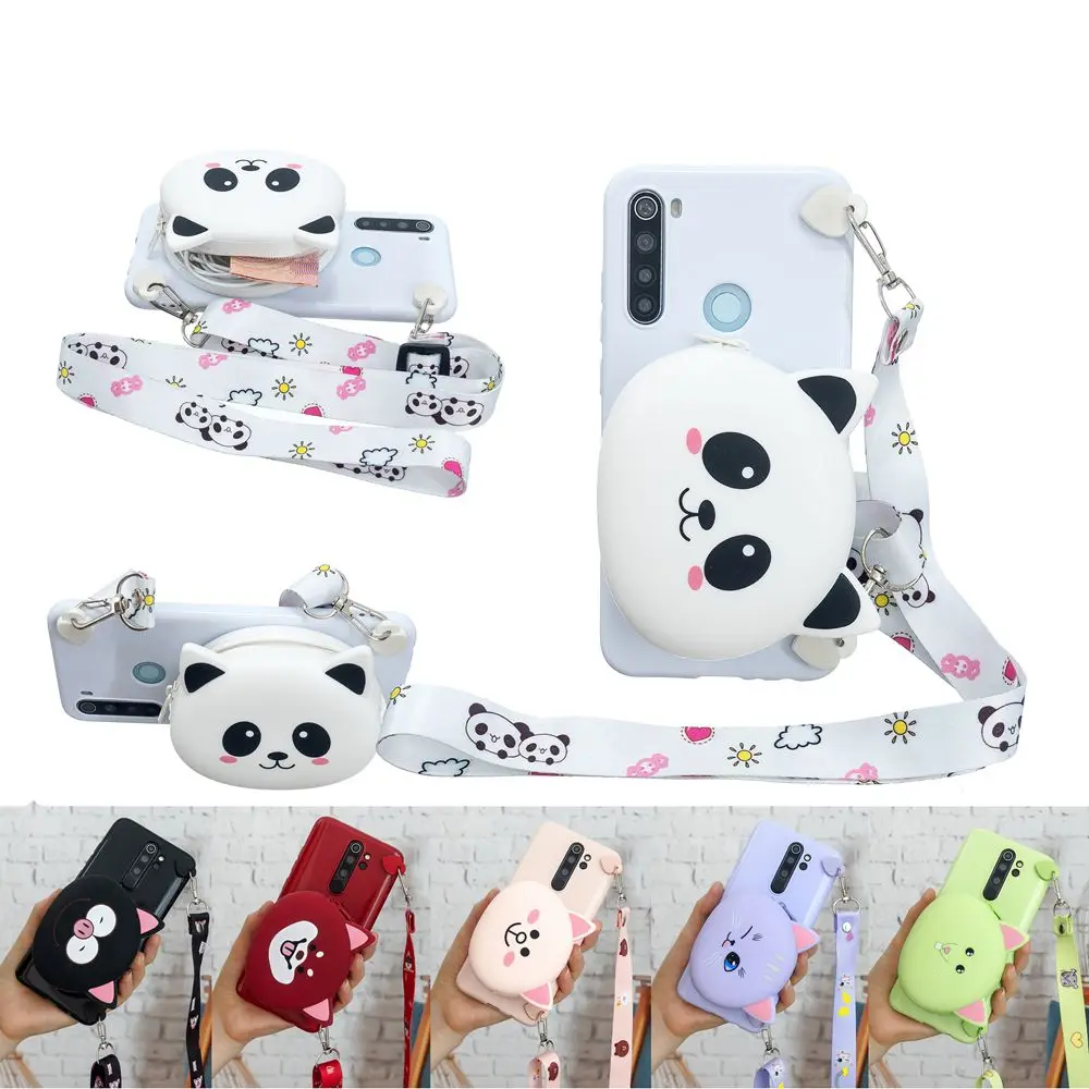Чехол для телефона Xiaomi Redmi Note 8 Pro Kawaii Panda Cat силиконовый чехол бумажник 8t наушников