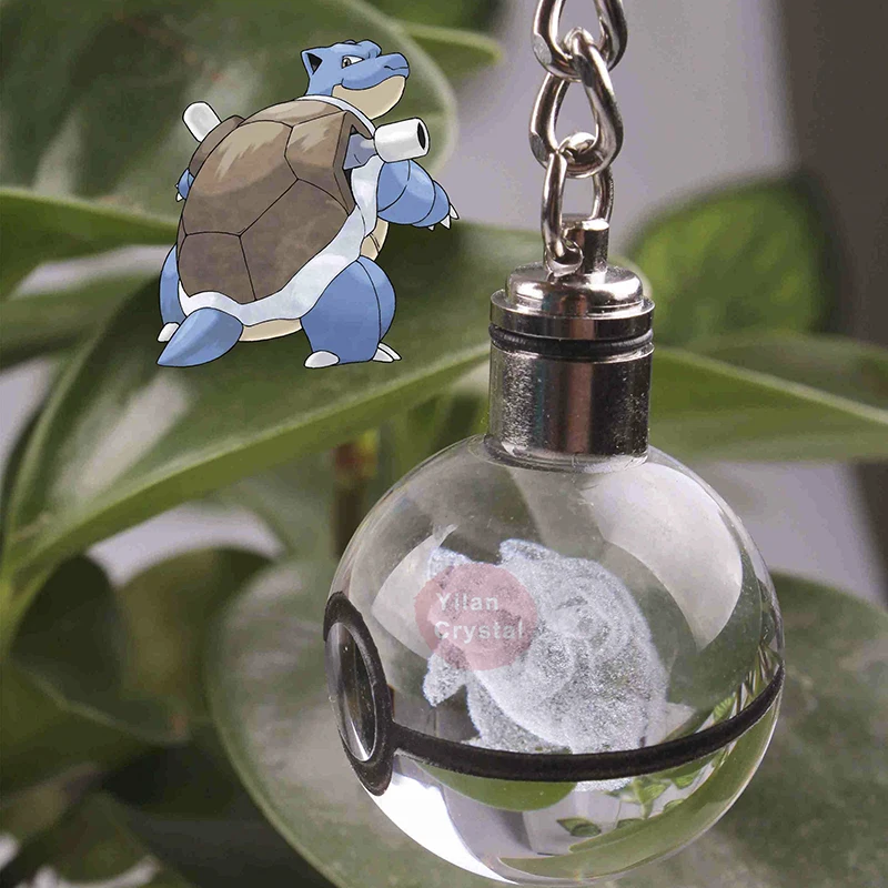 Blastoise Модная одежда по индивидуальному заказу; обувь с украшением в виде кристаллов брелок с покемоном Подарочный Хрустальный светодиод брелок с покемоном - Цвет: Blastoise