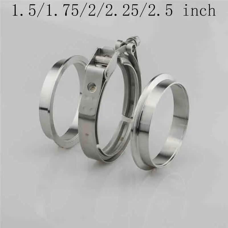 1.5/1.75/2/2.25/2.5 inch Stainless Steel Car V-band Male Female Exhaust Flange Vband Clamps Car V-band Clamps