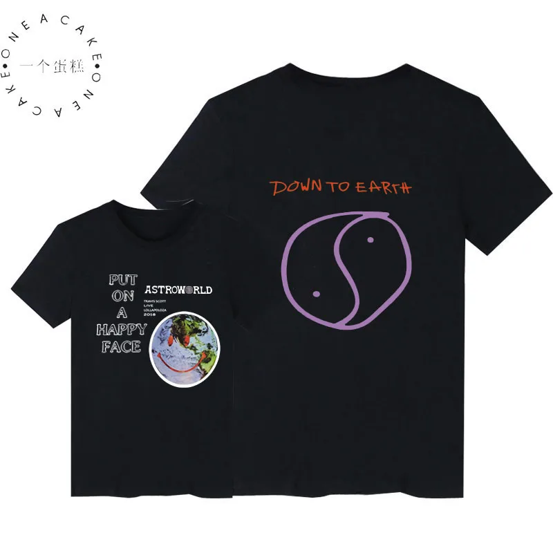 Хлопковые 100% 1:1 Трэвиса Скотта астромира концертные MERCH летние мужские и женские