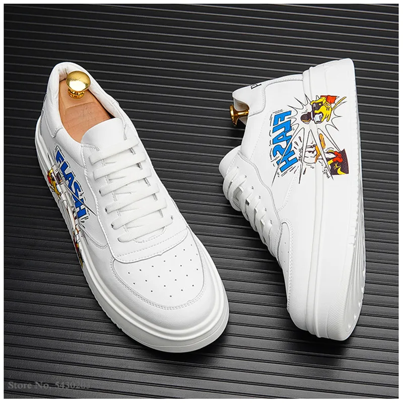 Fashion Autumn Shoes For Men Sneakers High Tops Casual Platform Punk Zip Flats | Обувь