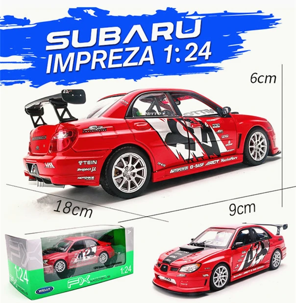 WELLY 1:24 Subaru автомобильные аксессуары брелок для автомобиля автомобильных ключей