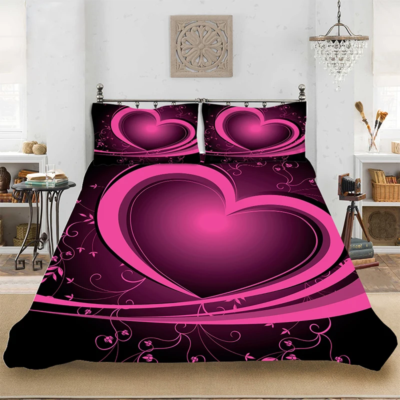 Комплект постельного белья включая пуховое одеяло наволочка с принтом домашний