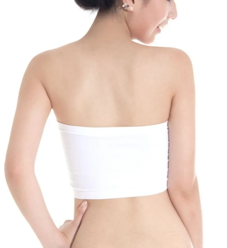 Summer Women Modal Bandeau Top Solid Breathable Strapless Bra Bandeau Soft Seamless Women Casual Tank Crop Tops