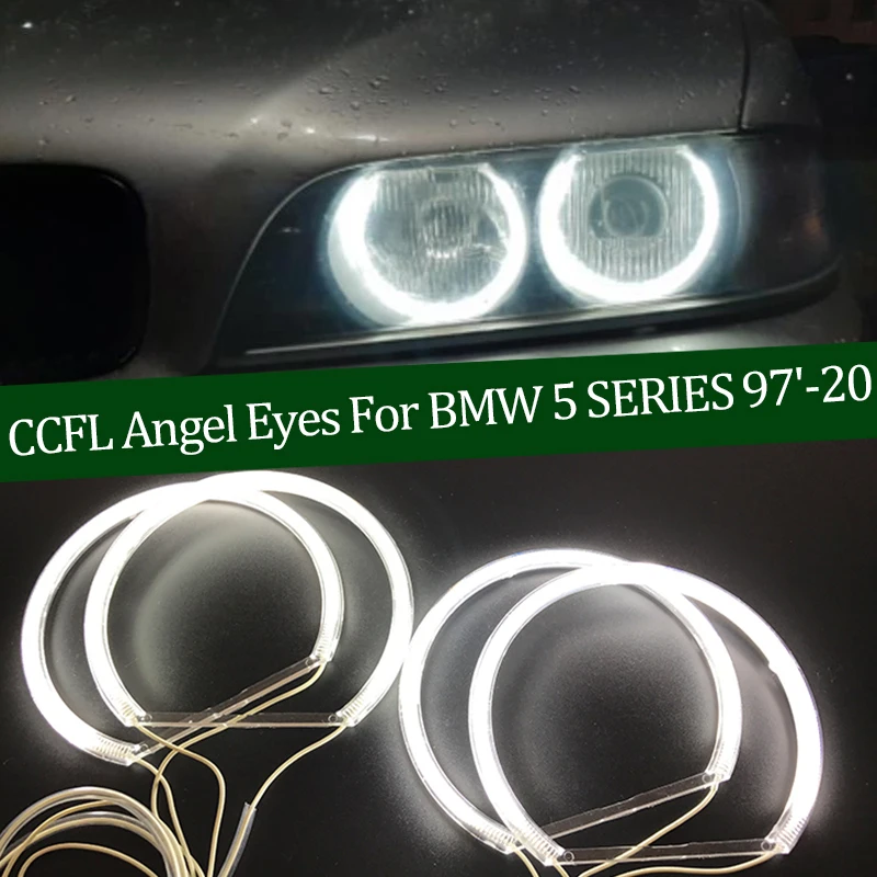 

Hight Quality CCFL Angel Eyes Kit Warm White Halo Ring For BMW 5 SERIES E39 525i 528i 530i 540i 1997 1998 1999 2000 Demon Eye