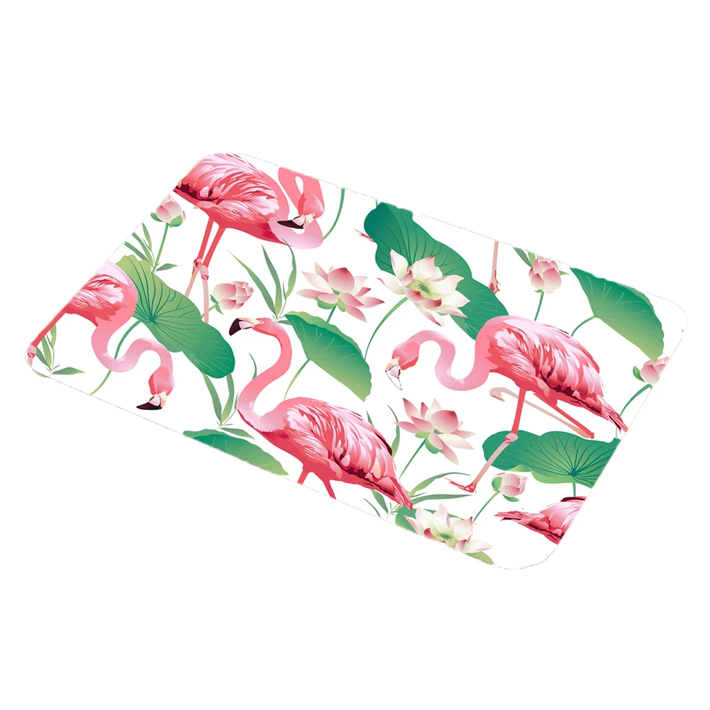 Фламинго с тропическими листьями коврик для двери дома спальни гостиной | Дом и