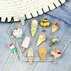 10 стилей милые заколки для мороженого женские Мультяшные Броши конфетных цветов милый фруктовый значок на свитер лацкан ювелирные изделия для вечеринки Подарки для детей