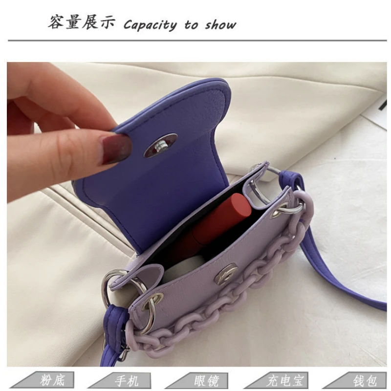 

Mini Bag With Thick Chain 2020 Small Handbag Leather For Women Mini Sac Bolsa Feminina Pequena Crossbody Bag For Lipstick