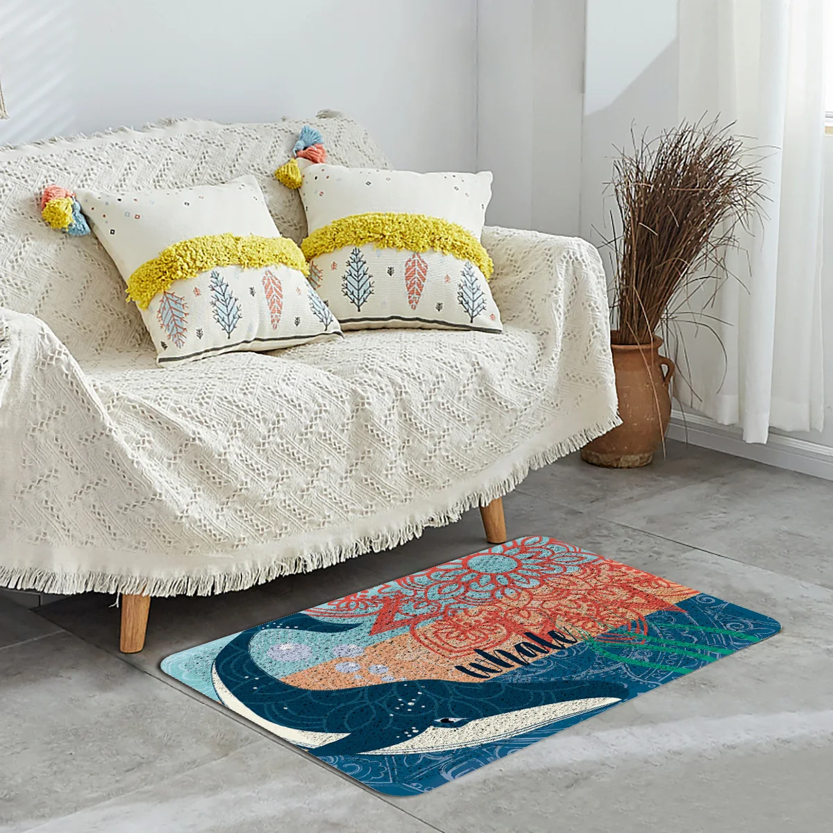 Морская жизнь КИТ Sea Животные передний вход Добро пожаловать коврики прочный