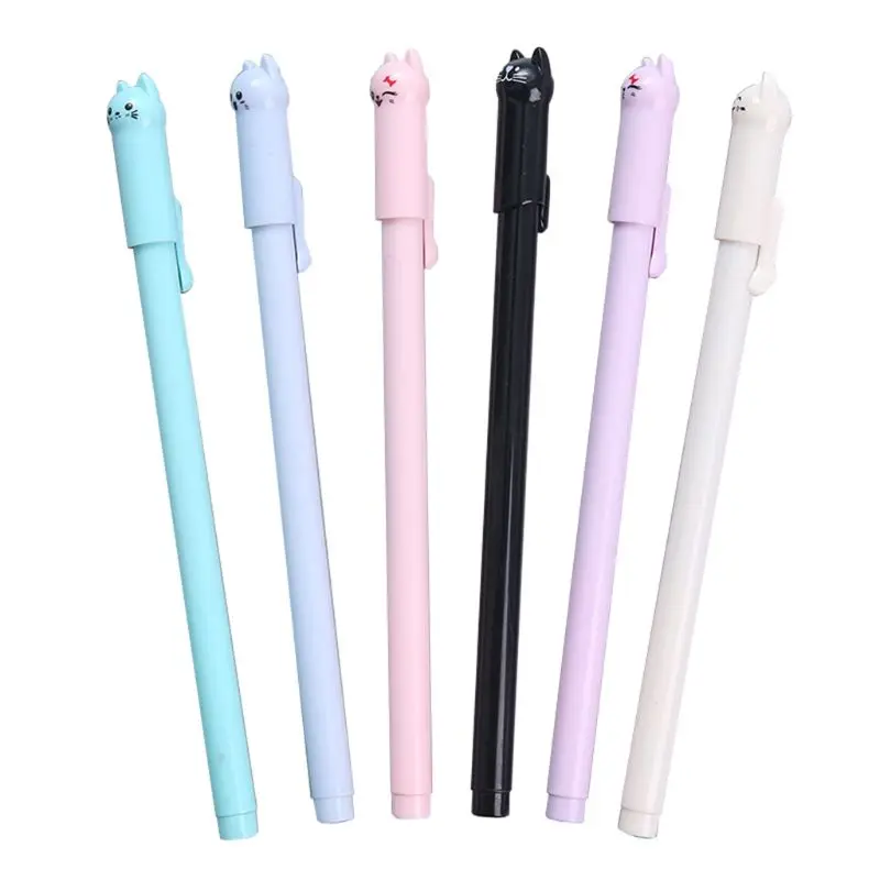 

Pens Cute Cat 12 PCS Leaflai 0.5mm Black Gel Ink Pen Ballpoint Pens for School C90F