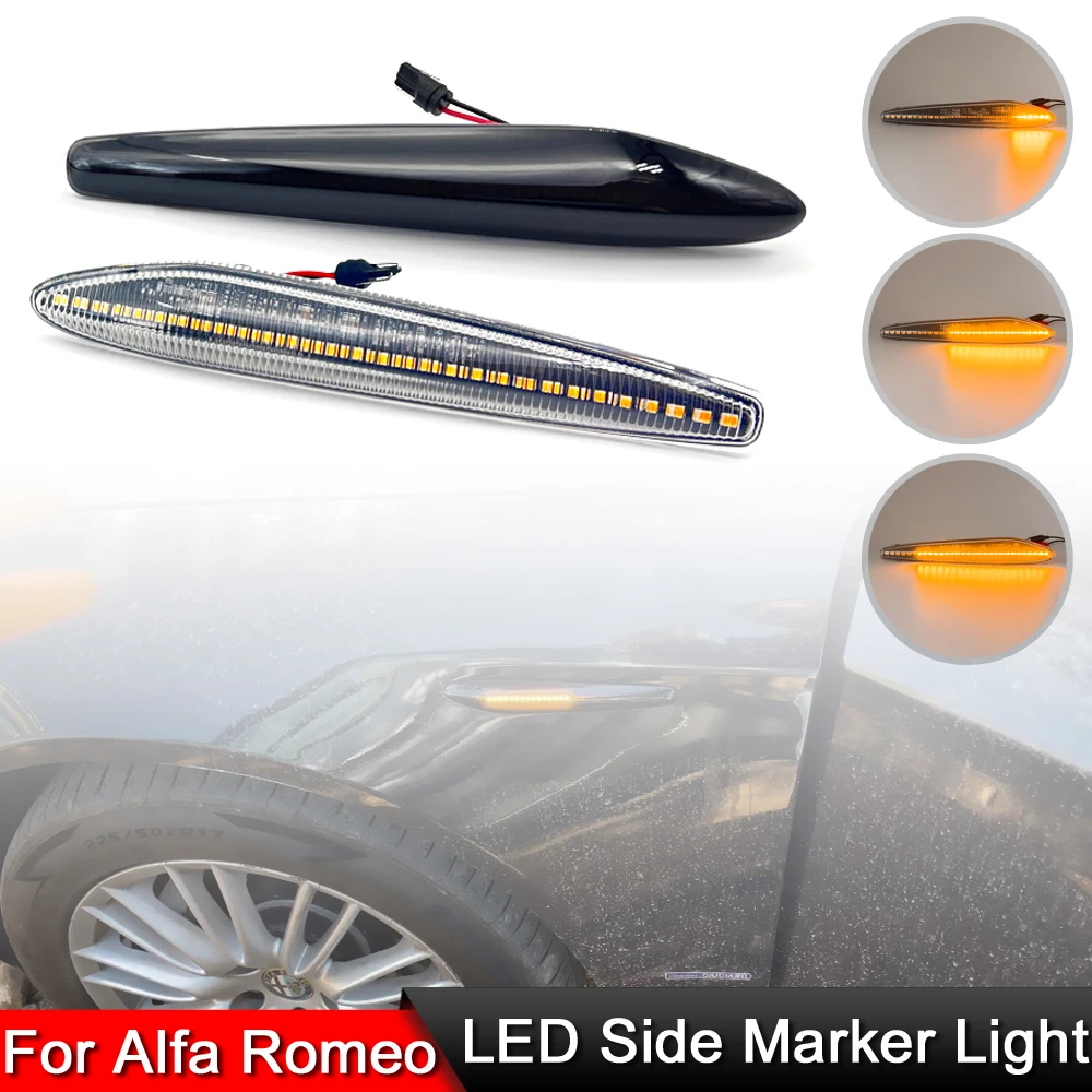 

1 пара для Alfa Romeo 159 typ 159 Sportwagon/Brera/Spider typ 939 светодиодные габаритные огни для бокового брызговика в сборе динамичессветильник указатель поворо...