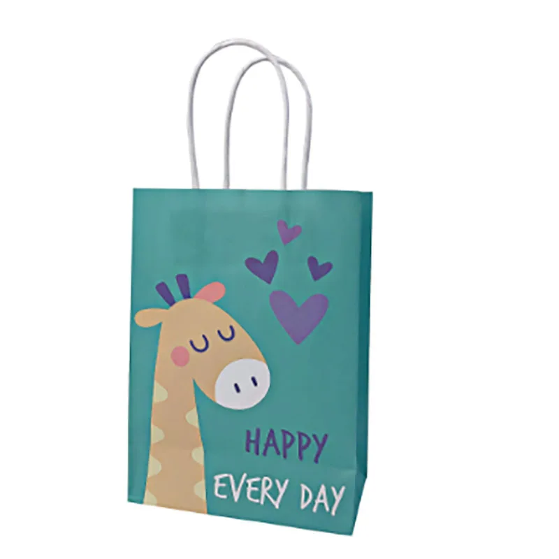 

Dabonas 6pcs Cartoon Elephant Gift Bags Jungle Party Paper Bags Birthday Party Decoration Event Party Supplies Candy Bag