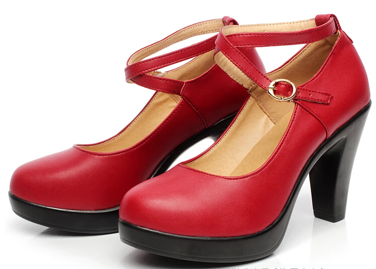 Туфли-лодочки женские на высоком каблуке мягкая удобная рабочая обувь из