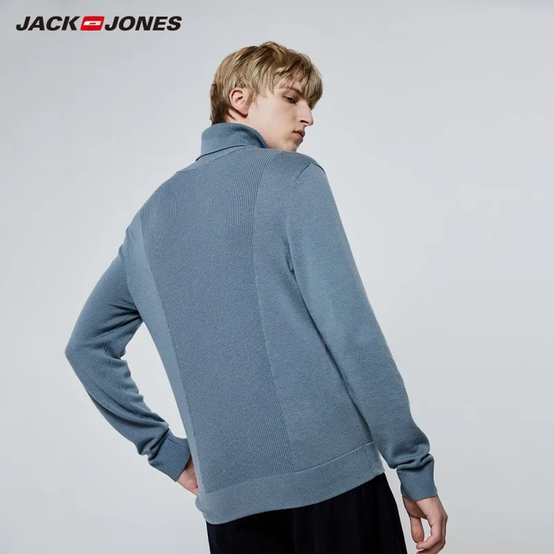 JackJones Мужской умный Повседневный светильник с длинными рукавами свитер с воротником-стойкой 219324525
