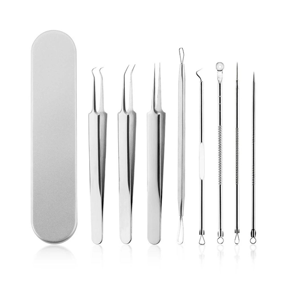 

4/8 PCS Double-head Stainless Steel Needles Pimple Acne Blackhead Remover Extractor Beauty Facial Cleaning Face Skin Care Tool
