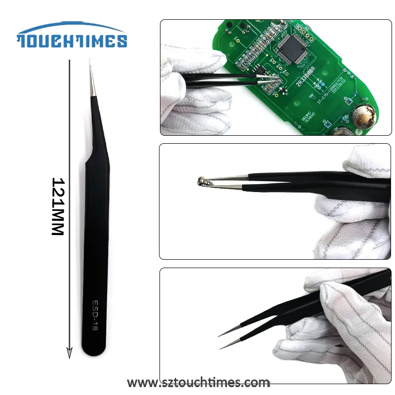 ESD-18 Анти-статический ручные инструменты прецизионный Пинцет электроники iс чип