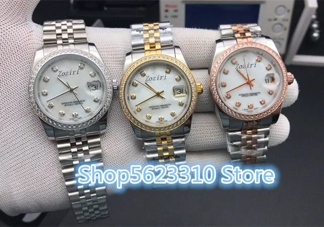 Классические Брендовые женские часы datejust diamond mother of pearl shell автоматические