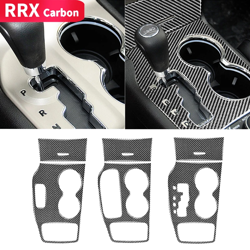 

RRX углеродное волокно для автомобильной панели переключения передач держатель чашки передний ящик для хранения декоративная крышка наклей...
