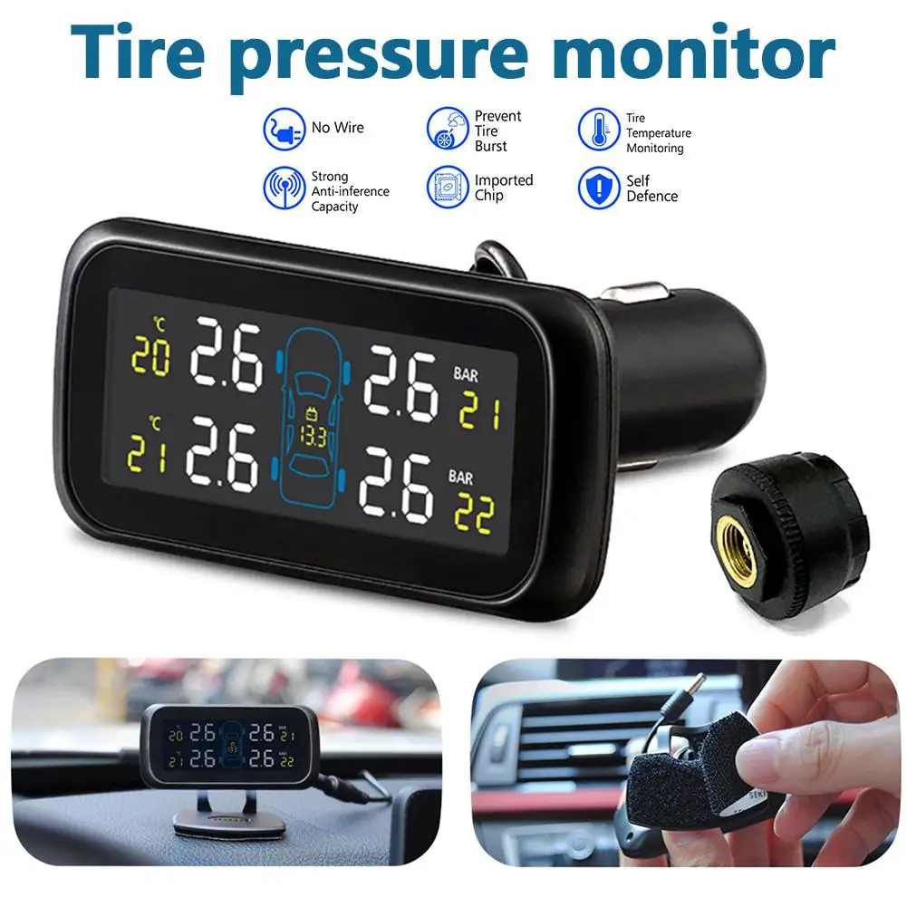 

Система контроля давления в шинах TPMS, автомобильная система контроля давления в шинах в режиме реального времени, с аксессуарами для интерь...