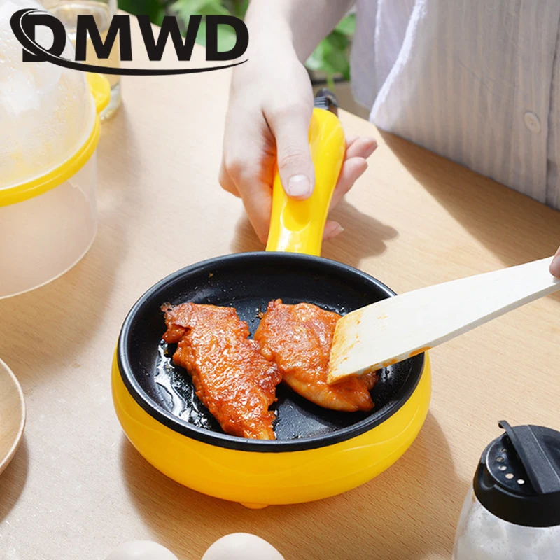 DMWD многофункциональная мини-омлет для яиц, блинная электрическая антипригарная жареная сковорода для стейка, вареные яйца, котел, кухонная пароварка, ЕС