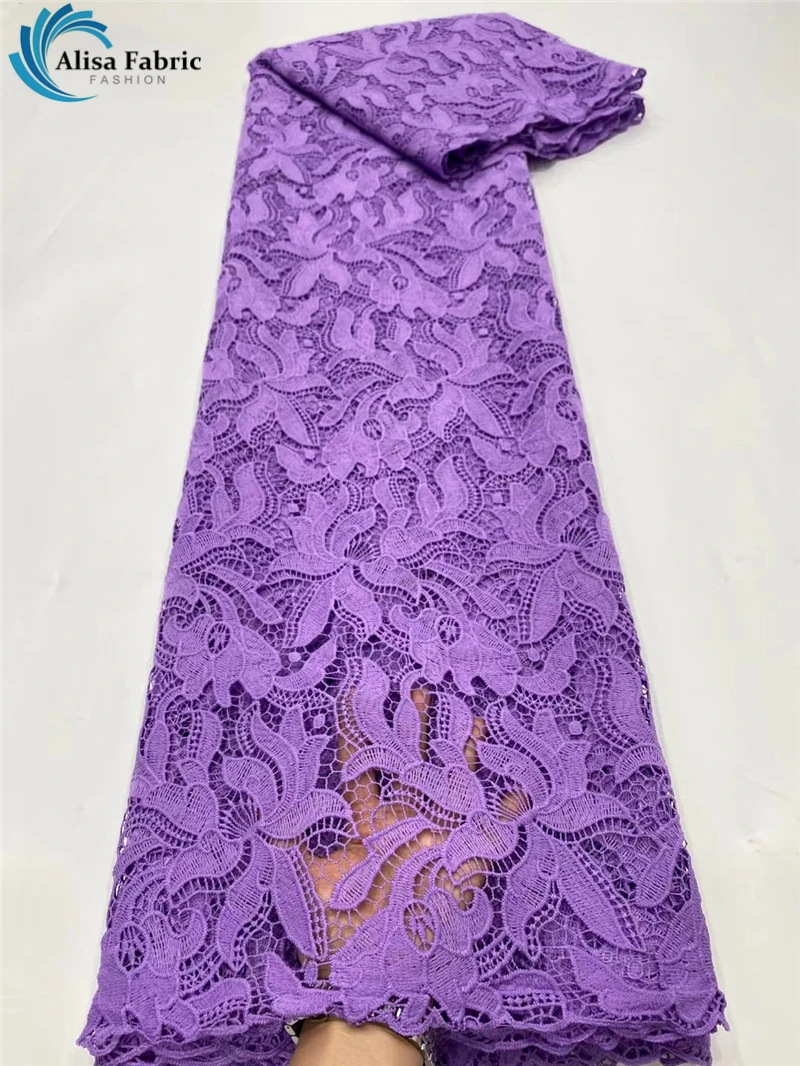Комплект фиолетового цвета в африканском стиле шнур кружево ткань Гипюр Ткань 5