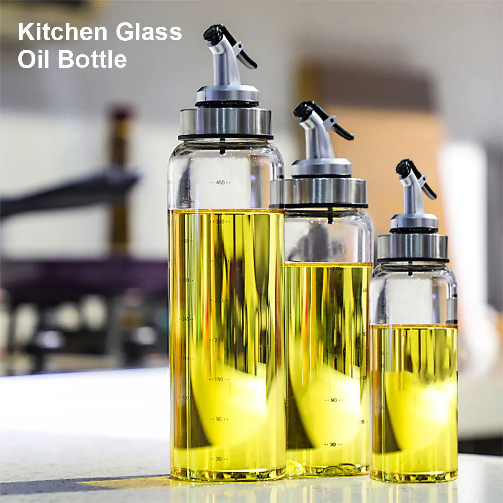 

Cooking Seasoning Oil Bottle Sauce Bottle Glass Storage Bottles for Oil and Vinegar Creative Oil Dispenser For Kitchen Accessory