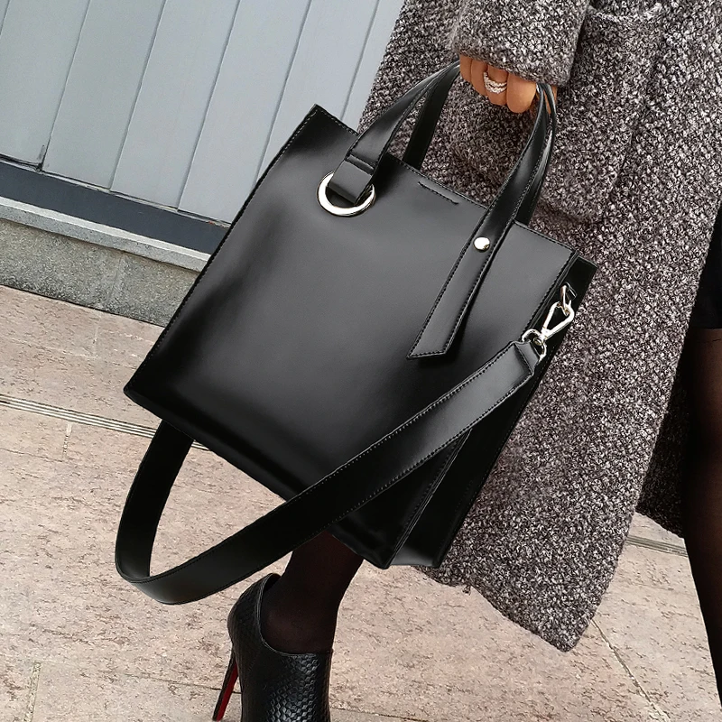 

NEW Solid Color Big Tote Bags For Women Handbags Large Capacity Women Shoulder Bag Luxury Pu Leather Messenger Bag Women's Bag