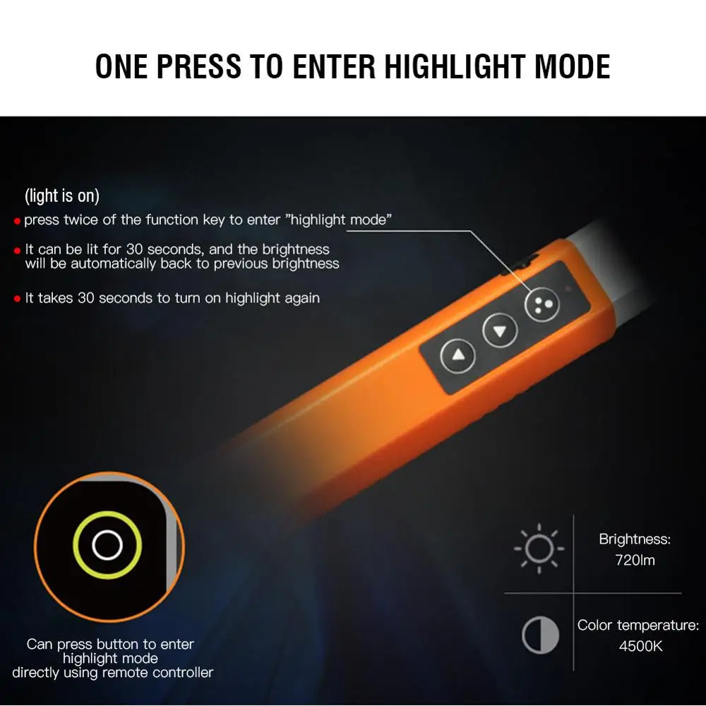 Портативная Водонепроницаемая портативная Светодиодная лампа 3000 6000K с зарядкой