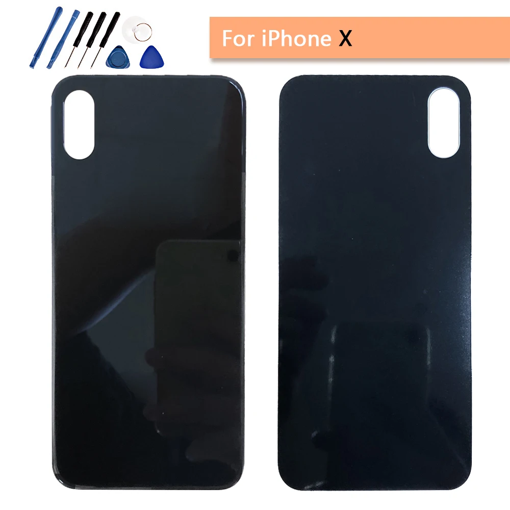 Для iPhone 10 X Задняя стеклянная крышка батареи задняя дверь корпус чехол для Apple iPhone X Задняя стеклянная крышка Корпус Замена