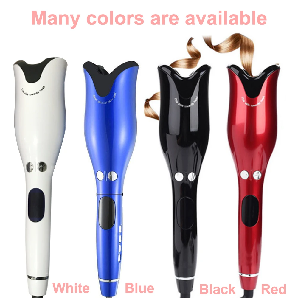 

Automatic Curling Iron Rotating Ceramic Curling Wand Waves with LED Temperature Display and Timer Fast Heating Hair Styling Tool