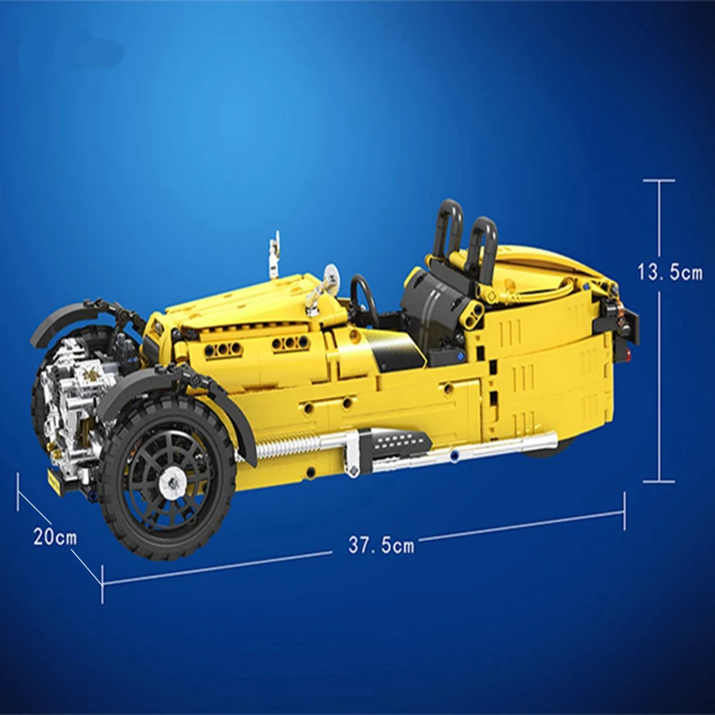 

MOC City Creator Three-wheeled classic car 838pcs High-tech Model Building Blocks Bricks enlighten Toys For boys Christmas Gifts