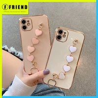 luxury bracelet gold plated electroplated iphone mini for 12 11 pro max xs fashion phone case 7 8 plus xr shockproof soft cover