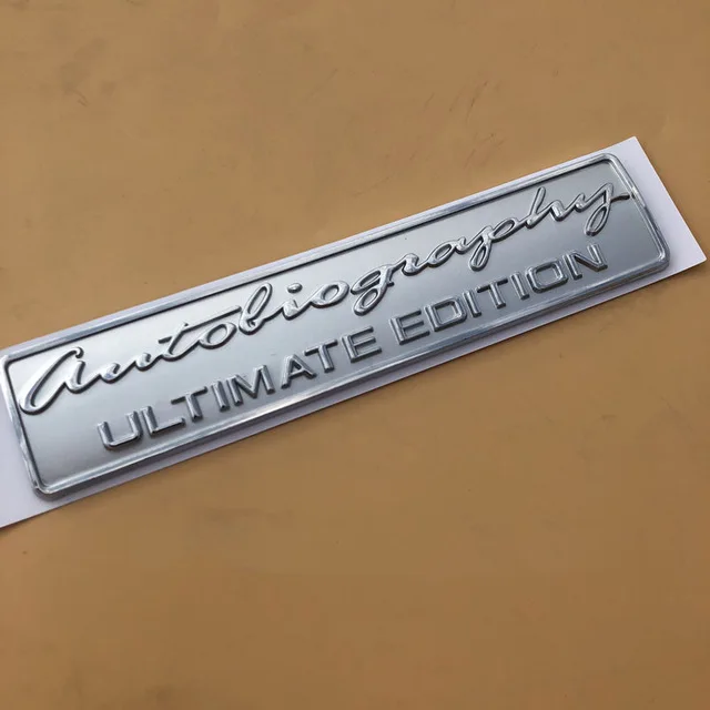 silver ULTIMATE EDIT DIY буквы эмблема значок для Range Rover SV автобиография спорт EVOQUE HSE автомобильный стайлинг переоборудование средний капот багажник логотип наклейка - Цвет: silver ULTIMATE EDIT
