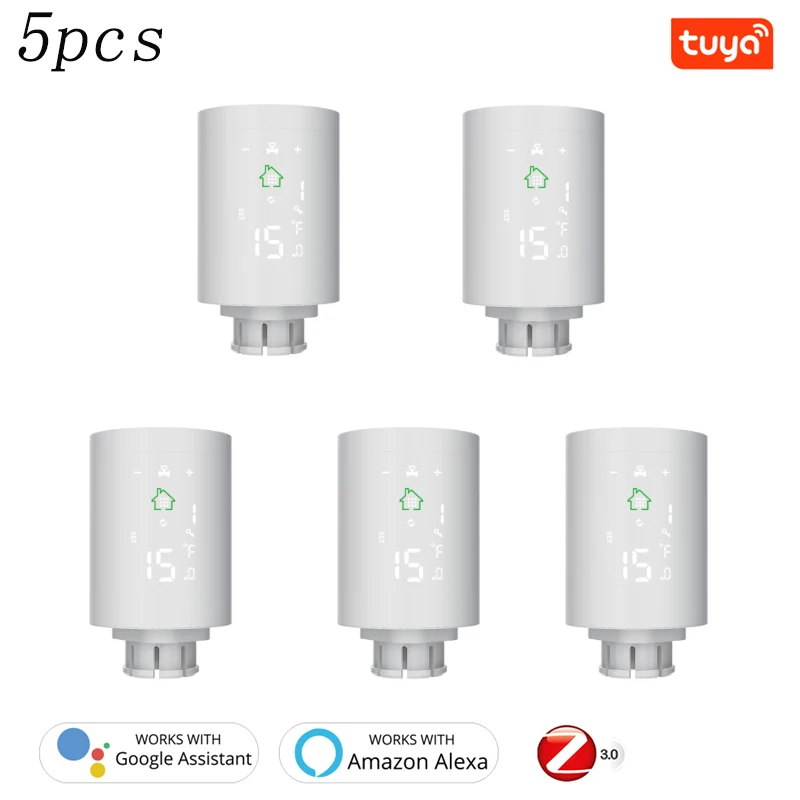 

Tuya Smart ZigBee Radiator Actuator TRV Programmable Thermostatic Radiator Valve Temperature Controller For Alexa Google Home