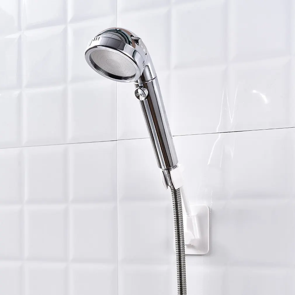 

Hot 3pcs Shower Head Holder 360 Degree Adjustable Handheld Showerhead Bracket Adhesive Shower Wall Mount Holder Drill Free