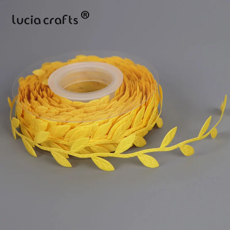 Lucia crafts 1 рулон/лот(10 метров/рулон) 30 мм листья отделка украшения лист ленты DIY ткань аппликации швейная одежда Q0708
