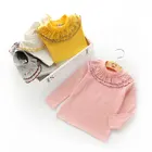 Детская одежда для весны и осени, футболка для девочек, модная однотонная детская одежда, футболка для девочек, Детская футболка с длинным рукавом