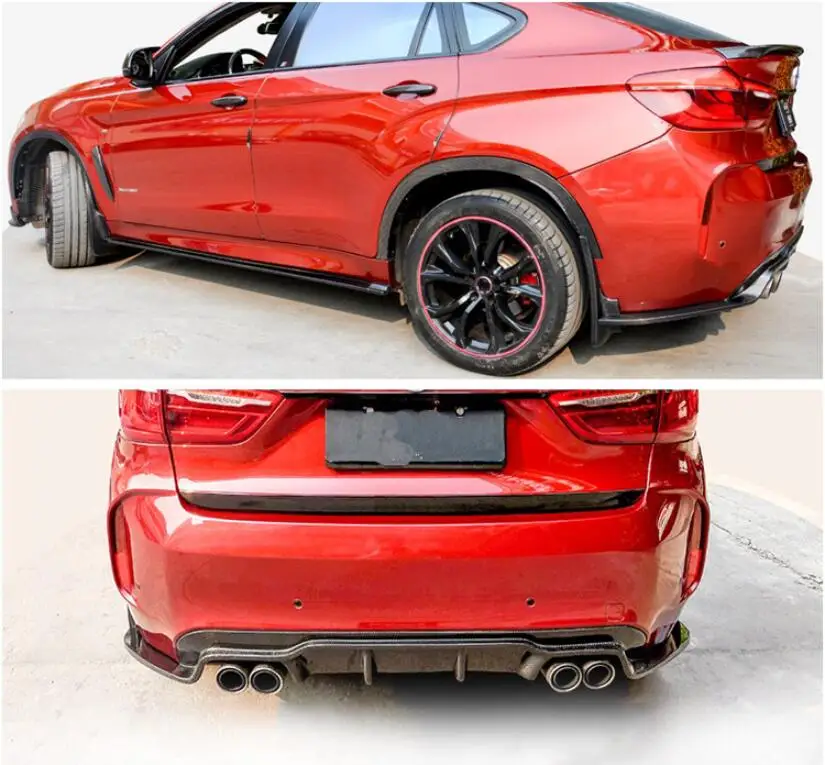 F85 F86 углеродного волокна спереди диффузор губа на задний бампер с боковой юбкой