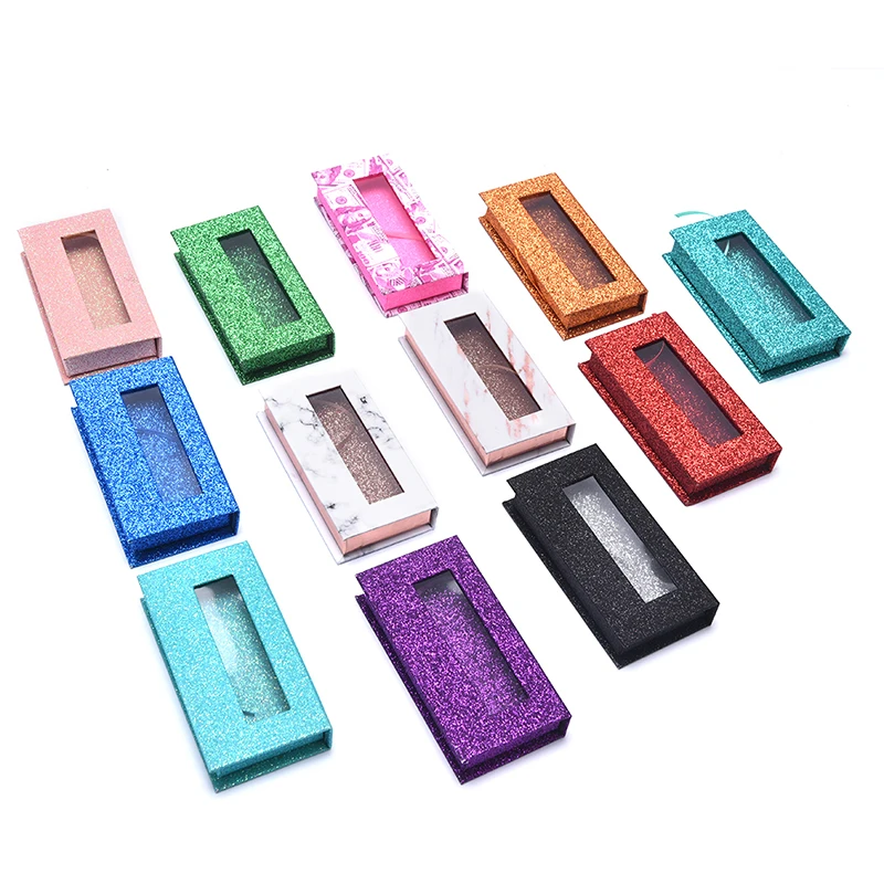 

Wholesale Eyelash Packaging Box Lash Boxes Packaging Faux Mink Lashes Square Round Empty Case Bulk