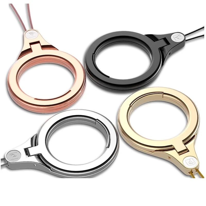 

HTHwish 2in 1 Finger Ring Lanyard Anti-Fall Phone Holder Stand Universal 360 Degree Ring Hang Rope For IPhone Finger Buckle