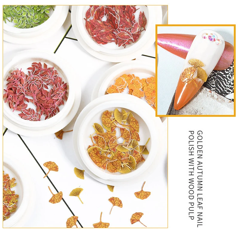

Mixed Dried Leaves Nail Art 3D Shell Nail Decorations DIY Bottle Decoration Preserved Flower Decorations