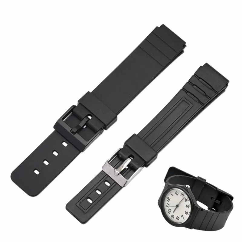 

Premium Elastic Rubber Wrist Strap For Casio MQ-24 16mm Black Sport Silicone Replacement Bracelet Watch Band Watch Accessories